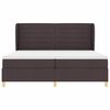 vidaXL Boxspringbett mit Matratze Dunkelbraun 200 x 200 cm Stoff