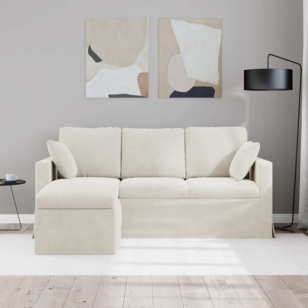 vidaXL Sofa Creme Gesamtabmessungen: 178 x 134 x 80 cm (B x T x H)