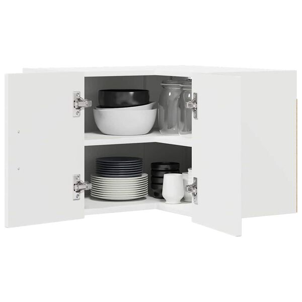 vidaXL K&uuml;chenschrank Hochglanz Wei&szlig; 57 x 57 x 40 cm Holzwerkstoff