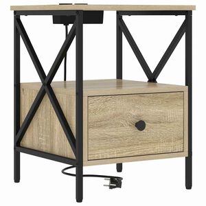 vidaXL Nachttisch Sonoma-Eiche 41,5 x 40,5 x 55 cm Holzwerkstoff