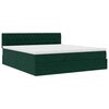 vidaXL Ottoman-Bett mit Matratze Dunkelgr&uuml;n 160x200 cm Samt