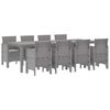 vidaXL Garten Essgruppe 9 pcs Wei&szlig; Polypropylen