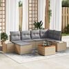 vidaXL Garten-Sofa-Set 7 pcs Beige und Hellgrau