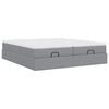 vidaXL Ottoman-Bett mit Matratzen Hellgrau 160x200 cm Stoff