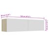 vidaXL TV-Schrank Wei&szlig; und Sonoma-Eiche 120x30x30 cm Holzwerkstoff