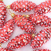 vidaXL Weihnachts-Tannenzapfen Ball 40 pcs Rot Kunststoff