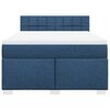 vidaXL Boxspringbett mit Matratze Blau 140x200 cm Stoff