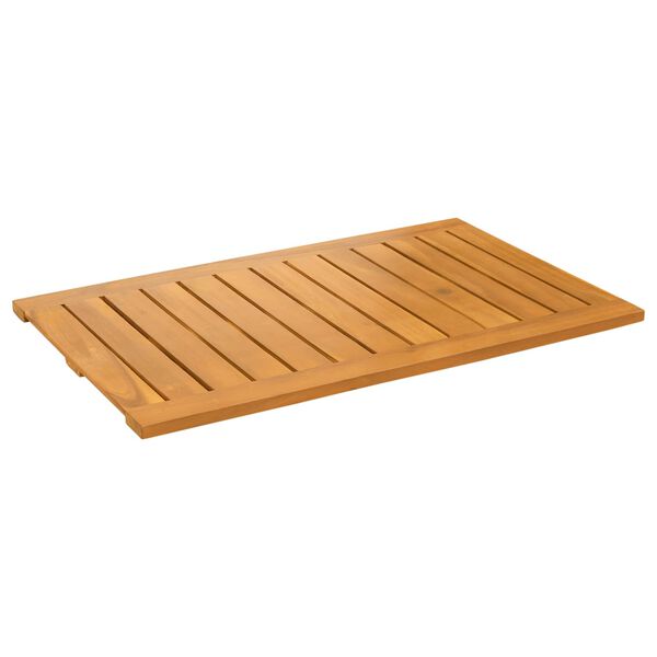 vidaXL Badematte Uni Braun 80 x 50 cm Holz