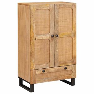 vidaXL Highboard mit Speicher Braun 40 x 33 x 110 cm Massivholz Mango
