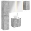 vidaXL Badezimmerschrank-Set 5 stk. Betongrau Holzwerkstoff