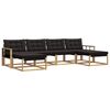 vidaXL Outdoor-Sofagarnitur 6 stk. Wei&szlig; und Schwarz