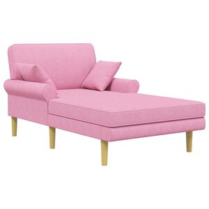vidaXL Chaiselongue Rosa Stoff