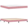vidaXL Boxspringbett mit Matratze Rosa 200 x 200 cm Stoff
