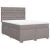 vidaXL Boxspringbett mit Matratze Taupe 140x200 cm Stoff