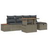 vidaXL Garten-Sofa-Set 6 pcs Grau Poly-Rattan