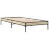 vidaXL Bettgestell Sonoma-Eiche 100x200 cm Holzwerkstoff und Metall