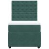 vidaXL Boxspringbett mit Matratze Dunkelgr&uuml;n 90x190 cm Samt