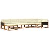 vidaXL Outdoor-Sofagarnitur 7 stk. Natur und Creme
