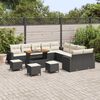 vidaXL Gartensofa-set 14 pcs Schwarz Poly-Rattan