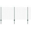 vidaXL Kettenzaun mit Pfosten 10 x 1 m (B x H) PVC-beschichteter Stahl