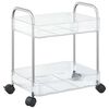vidaXL Aufbewahrungswagen 2 Etagen Transparent 37x28x43,5 cm Acryl