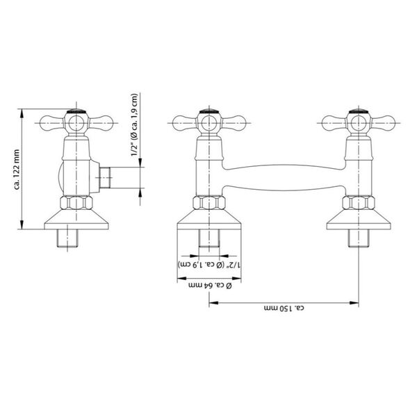 SCH&Uuml;TTE 2-Griff Duscharmatur mit Handbrause ELK Chrom