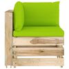 vidaXL 5-tlg. Garten-Lounge-Set mit Kissen Gr&uuml;n Impr&auml;gniertes Holz