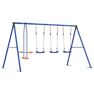 vidaXL Outdoor Schaukelset Mehrfarbig Stahl und PE