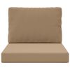 vidaXL Sofakissen f&uuml;r drau&szlig;en 2 pcs Taupe Polyester