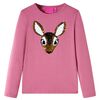 Kinder-Langarmshirt Himbeerrosa 92
