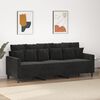 vidaXL 3-Sitzer-Sofa Schwarz 180 cm Samt