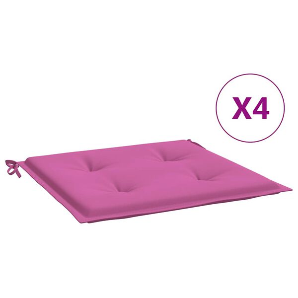 vidaXL Gartenstuhl-Kissen 4 Stk. Rosa 50x50x4 cm Stoff