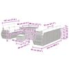 vidaXL Gartensofa-set mit Kissen mit Kissen 10 pcs Schwarz Poly-Rattan