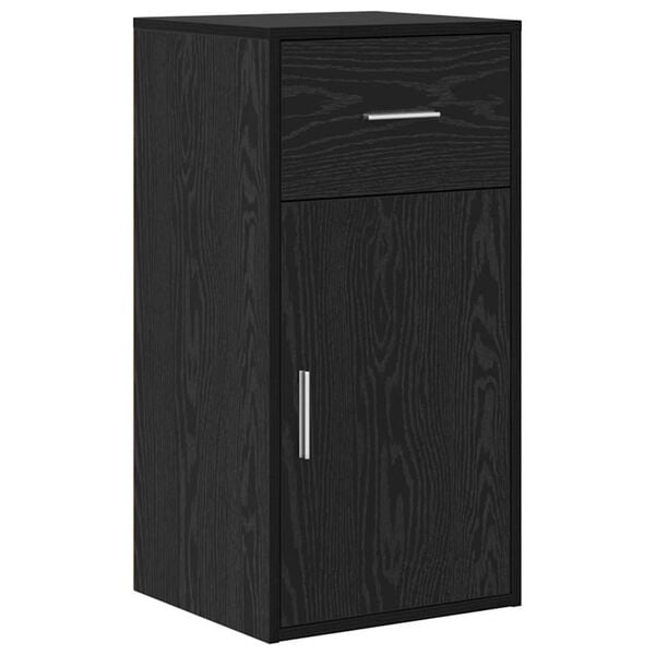 vidaXL Sideboard Schwarz Eichen-Optik 38 x 34,5 x 75 cm Holzwerkstoff