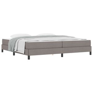 vidaXL Boxspringbett mit Matratze Taupe 200 x 200 cm Stoff