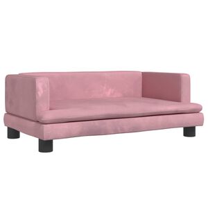 vidaXL Kindersofa Rosa 80x45x30 cm Samt