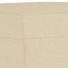 vidaXL 3-tlg. Sofagarnitur mit Kissen Creme Stoff
