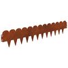 vidaXL Raseneinfassung 10 pcs 103 x 20 cm Stahl Rostig