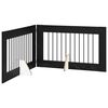 vidaXL Klappbares Hundetor mit St&auml;ndern 2 stk. Schwarz Eichen-Optik