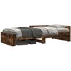 vidaXL Bettgestell mit Kopfteil R&auml;uchereiche 80 x 200 cm Holzwerkstoff
