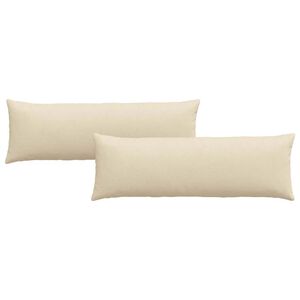 vidaXL Sofakissen 2 pcs Creme 120 x 40 cm Stoff