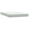 vidaXL Boxspringbett mit Matratze Hellgrau 160x210 cm Samt