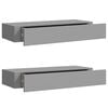 vidaXL Wandregale mit Schubladen 2 Stk. Grau 60x23,5x10 cm MDF