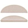 vidaXL Stufenmatten 15 Stk. 56x17x3 cm Taupe Halbrund