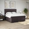 vidaXL Boxspringbett mit Matratze Dunkelbraun 180x200 cm Stoff