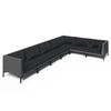 vidaXL 7-tlg. Garten-Lounge-Set mit Kissen Poly Rattan Dunkelgrau