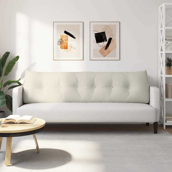 vidaXL R&uuml;cken Kissen Creme 180 x 24 x 50 cm Samt