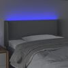 vidaXL LED Kopfteil Hellgrau 83x16x78/88 cm Stoff