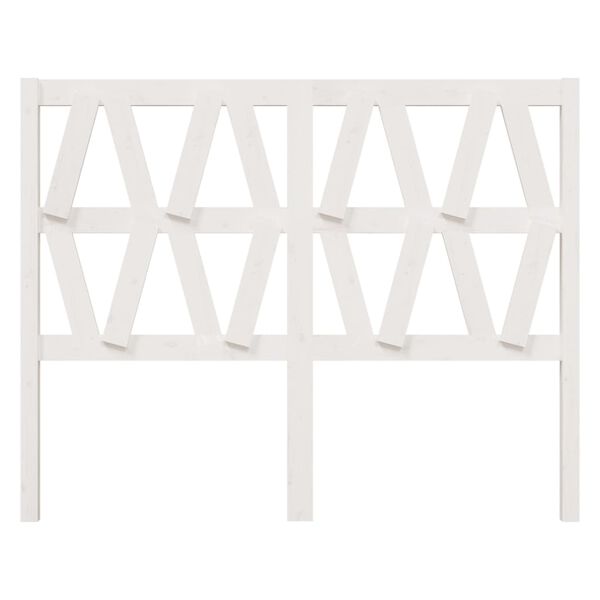 vidaXL Kopfteil Weiß 126x4x100 cm Massivholz Kiefer