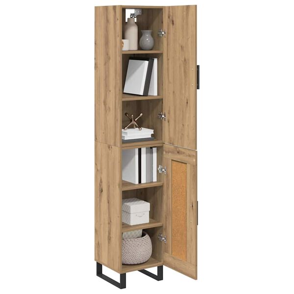 vidaXL Highboard Artisan-Eiche 34,5 x 34 x 180 cm Holzwerkstoff